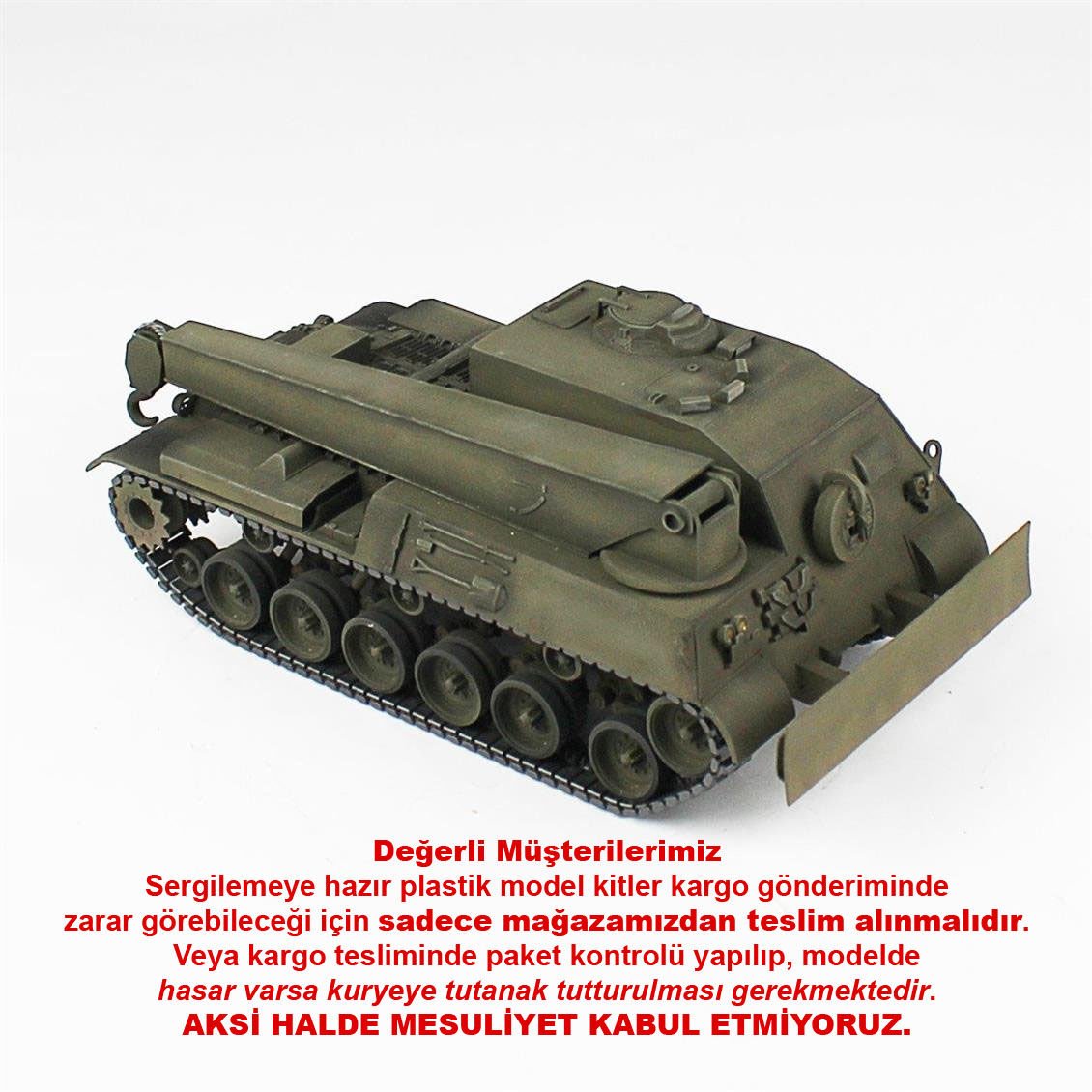 QD226 1/35 Ölçek, M48TK Tamay, Tamiya+Scratch, Sergilemeye Hazır Plastik Tank Maketi