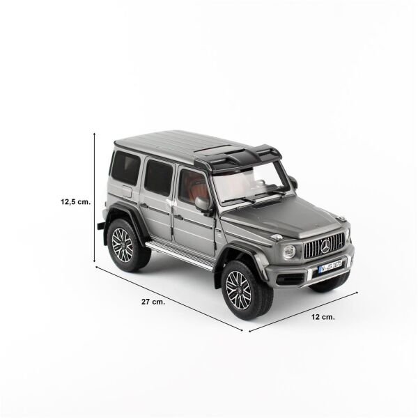 NZG 1075/61 1/18 Ölçek, Mercedes-AMG G 63, Platin Magno, Sergilemeye Hazır Metal Model