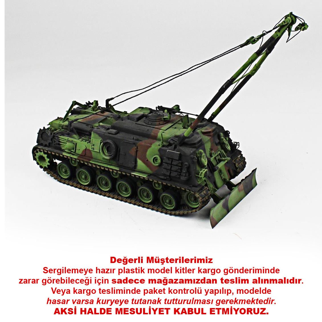QD227 1/35 Ölçek, M88 Bergepanzer / afv club Sergilemeye Hazır Plastik Tank Maketi