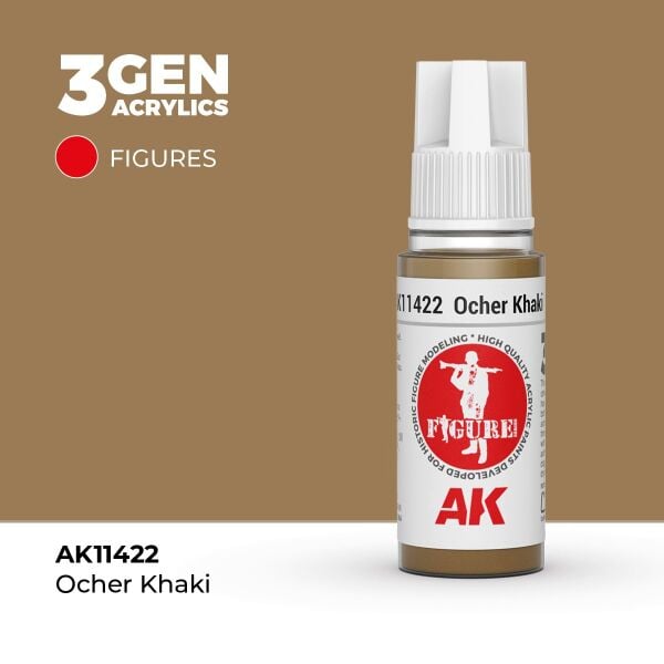 AK 11422 17 ml. Ocher Khaki, Figür Serisi 3GEN Akrilik Model Boyası