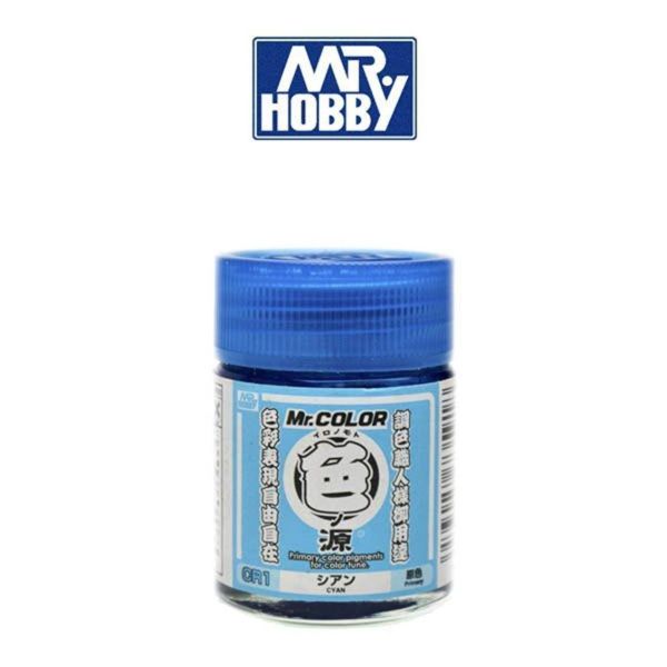 Mr.Hobby CR-1 10 ml. Primary Color Pigments Cyan, Mr.Color Serisi Model Boyası