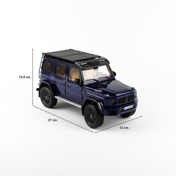 NZG 1075-1/20 1/18 Ölçek, Mercedes-AMG G 63 Arazi Aracı, Mistik Mavi, Sergilemeye Hazır Metal Model