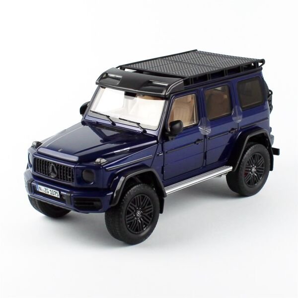 NZG 1075-1/20 1/18 Ölçek, Mercedes-AMG G 63 Arazi Aracı, Mistik Mavi, Sergilemeye Hazır Metal Model