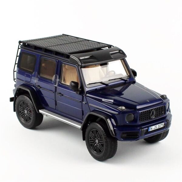 NZG 1075-1/20 1/18 Ölçek, Mercedes-AMG G 63 Arazi Aracı, Mistik Mavi, Sergilemeye Hazır Metal Model