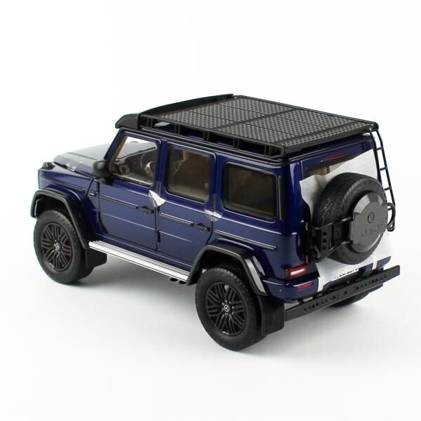 NZG 1075-1/20 1/18 Ölçek, Mercedes-AMG G 63 Arazi Aracı, Mistik Mavi, Sergilemeye Hazır Metal Model