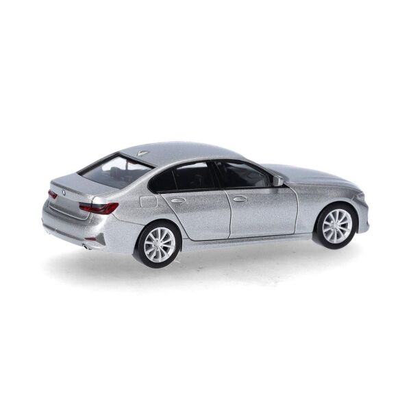 Herpa 430791-005 1/87 Ölçek, BMW 3 (G20), Gümüş, Sergilemeye Hazır Model Araç