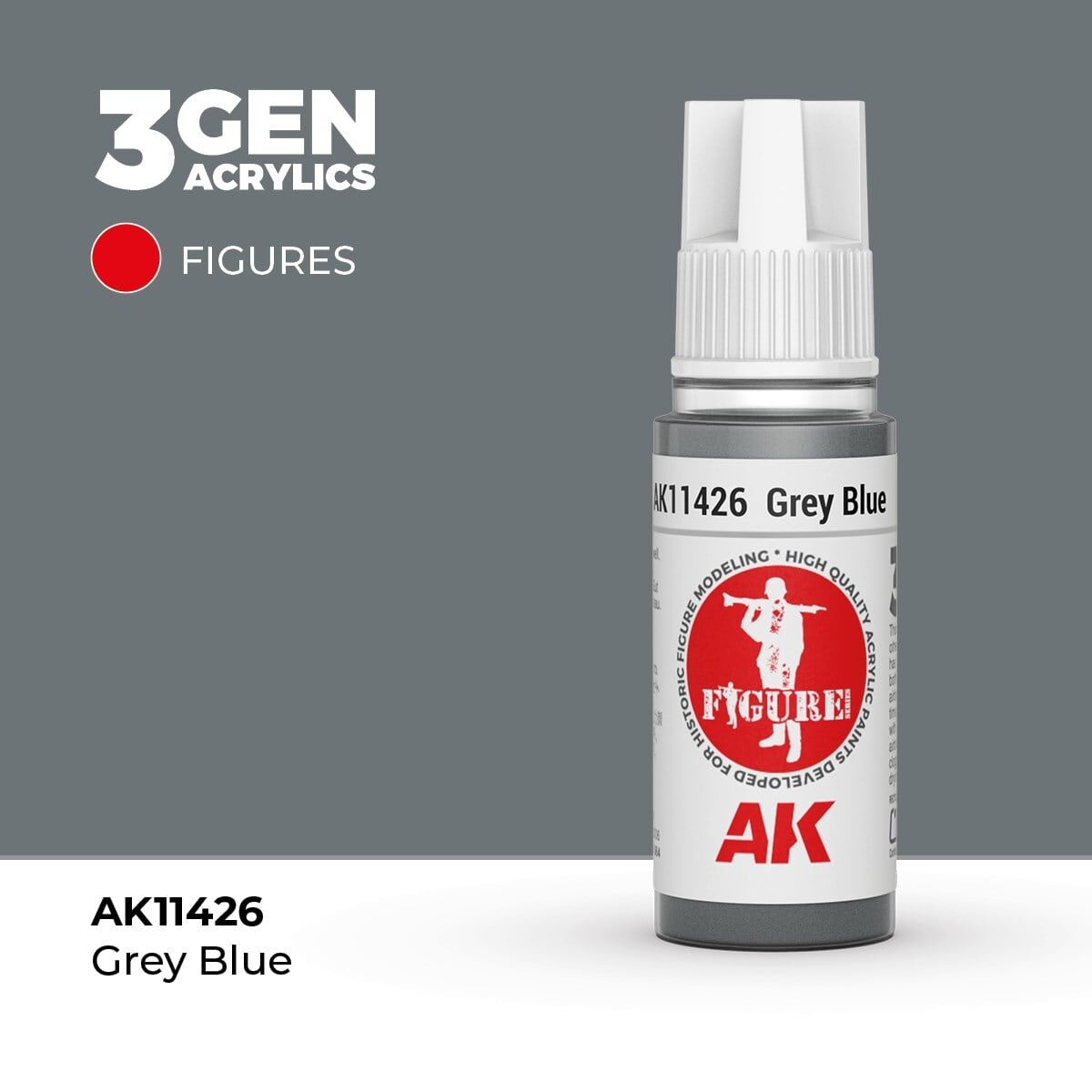 AK 11426 17 ml. Grey Blue, Figür Serisi 3GEN Akrilik Model Boyası