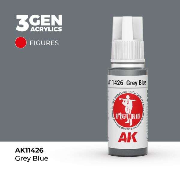 AK 11426 17 ml. Grey Blue, Figür Serisi 3GEN Akrilik Model Boyası