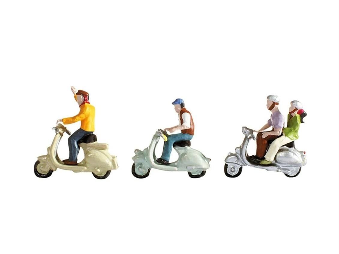 Noch 15910 1/87 Ölçek Scooterli Figürleri, 4 Adet