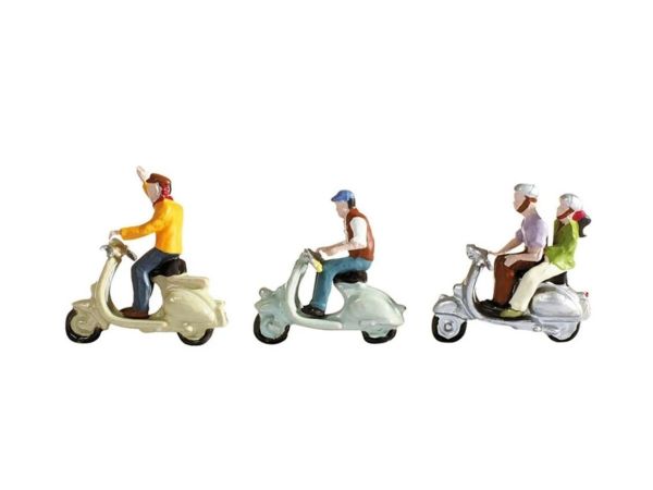 Noch 15910 1/87 Ölçek Scooterli Figürleri, 4 Adet