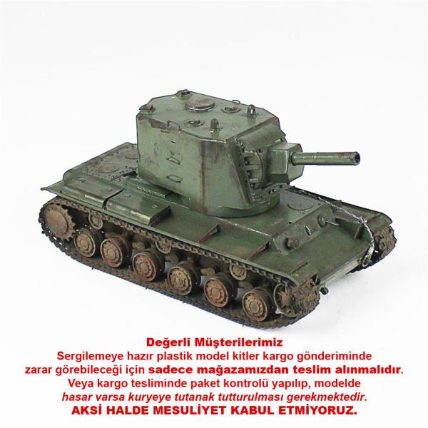 QD234 1/35 Ölçek, KV-2, Tamiya, Sergilemeye Hazır Plastik Tank Maketi