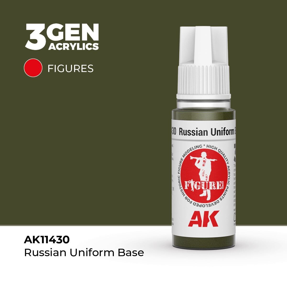 AK 11430 17 ml. Russian Uniform Base 17ml, Figür Serisi 3GEN Akrilik Model Boyası