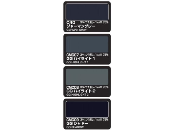 Mr.Hobby CS-583 3x10 ml. Color Modulation Set Ver. German Grey, Mr.Color Serisi Model Boyası Seti