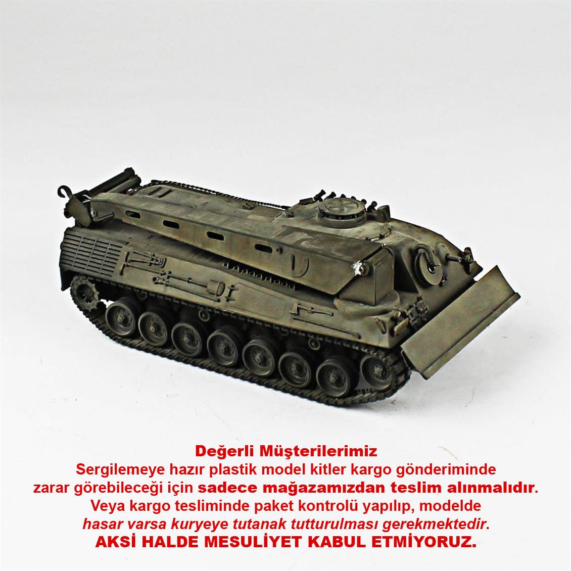 QD236 1/35 Ölçek, Bergepanzer II, Scratch, Sergilemeye Hazır Plastik Tank Maketi