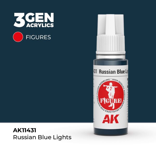 AK 11431 17 ml. Russian Blue Lights, Figür Serisi 3GEN Akrilik Model Boyası
