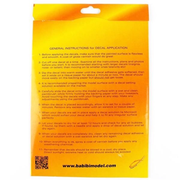 Babibi DBT-01379 1/32 Ölçek, RF-4E Terminator Işık Projesi Özel Boyama Decal Set Kırmızı, Dekal Çıkartma