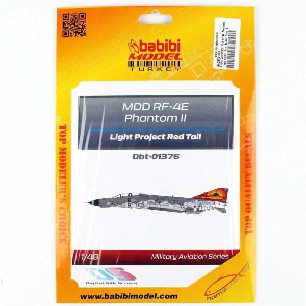 Babibi DBT-01376 1/48 Ölçek, RF-4E Terminator Işık Projesi Özel Boyama Decal Set Kırmızı, Dekal Çıkartma