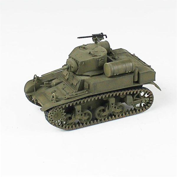 QD240 1/35 Ölçek, M3A1 Stuart, Italeri, Sergilemeye Hazır Plastik Tank Maketi