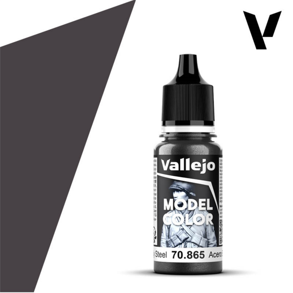 Vallejo 70865 18 ml. (196) Oily Steel-Metallic, Model Color Serisi Model Boyası