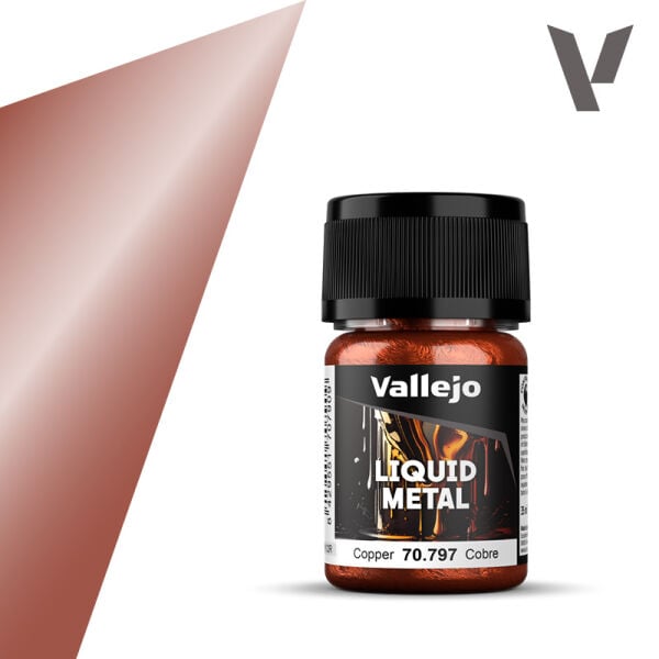 Vallejo 70797 35 ml. (218) Copper (Alcohol Based), Metal Pigmentli Alkol Bazlı Model Boyası