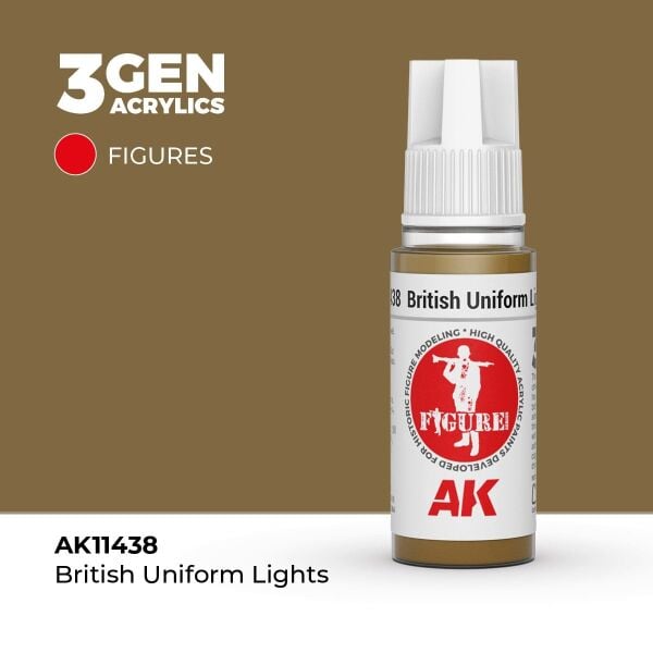 AK 11438 17 ml. British Uniform Lights, Figür Serisi 3GEN Akrilik Model Boyası