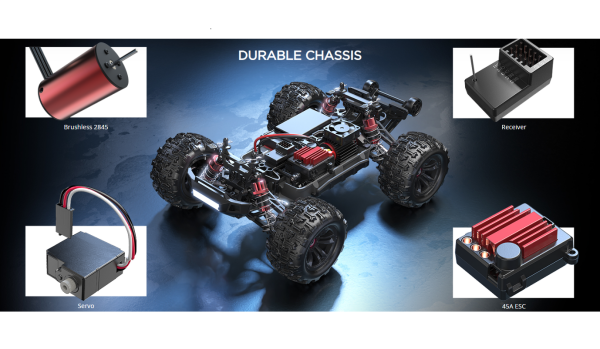 MJX 1/16 Hyper GO 16208 4x4 Fırçasız (Brushless) Motor ve Escli, 2.4 Ghz. Uzaktan Kumandalı Arazi Aracı