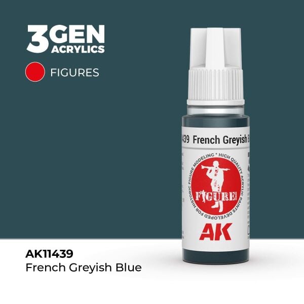 AK 11439 17 ml. French Greyish Blue, Figür Serisi 3GEN Akrilik Model Boyası