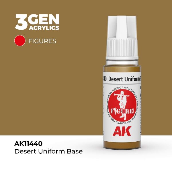 AK 11440 17 ml. Desert Uniform Base, Figür Serisi 3GEN Akrilik Model Boyası