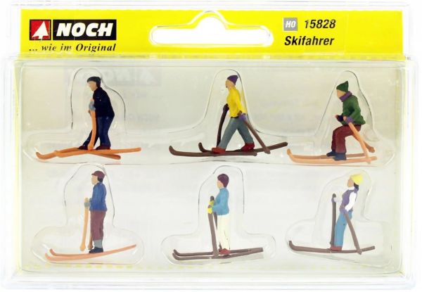 Noch 15828 1/87 Ölçek Kayakcı Figürleri-A, 6 Adet