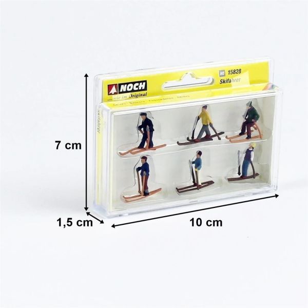 Noch 15828 1/87 Ölçek Kayakcı Figürleri-A, 6 Adet