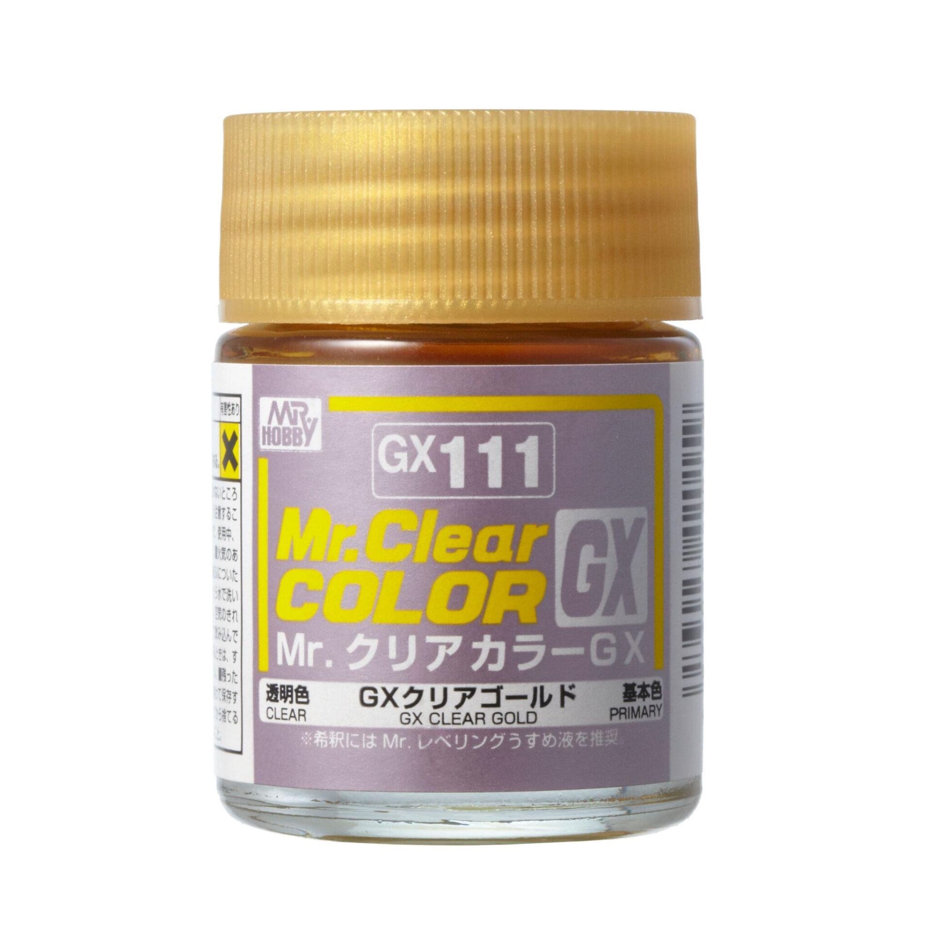 Mr.Hobby GX-111 18 ml. Clear Gold, Mr.Clear Color Serisi Model Boyası