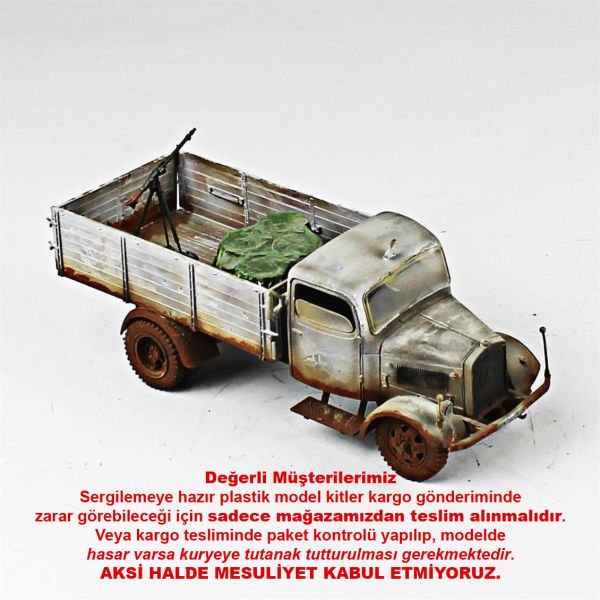 QD249 1/35 Ölçek, Mercedes-Benz Kamyon, Italeri, Sergilemeye Hazır Plastik Tank Maketi