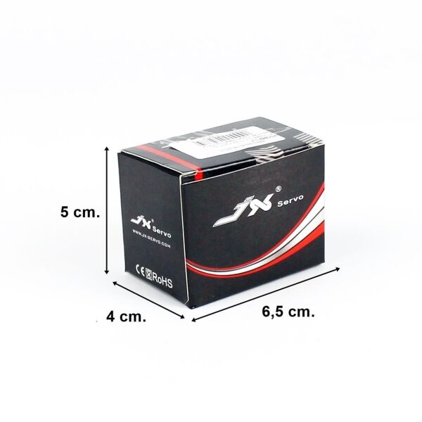 JX DC5821LV 17-22 Kg/cm Su Geçirmez, Cored Metal Dişli 58 Gr. Dijital Servo