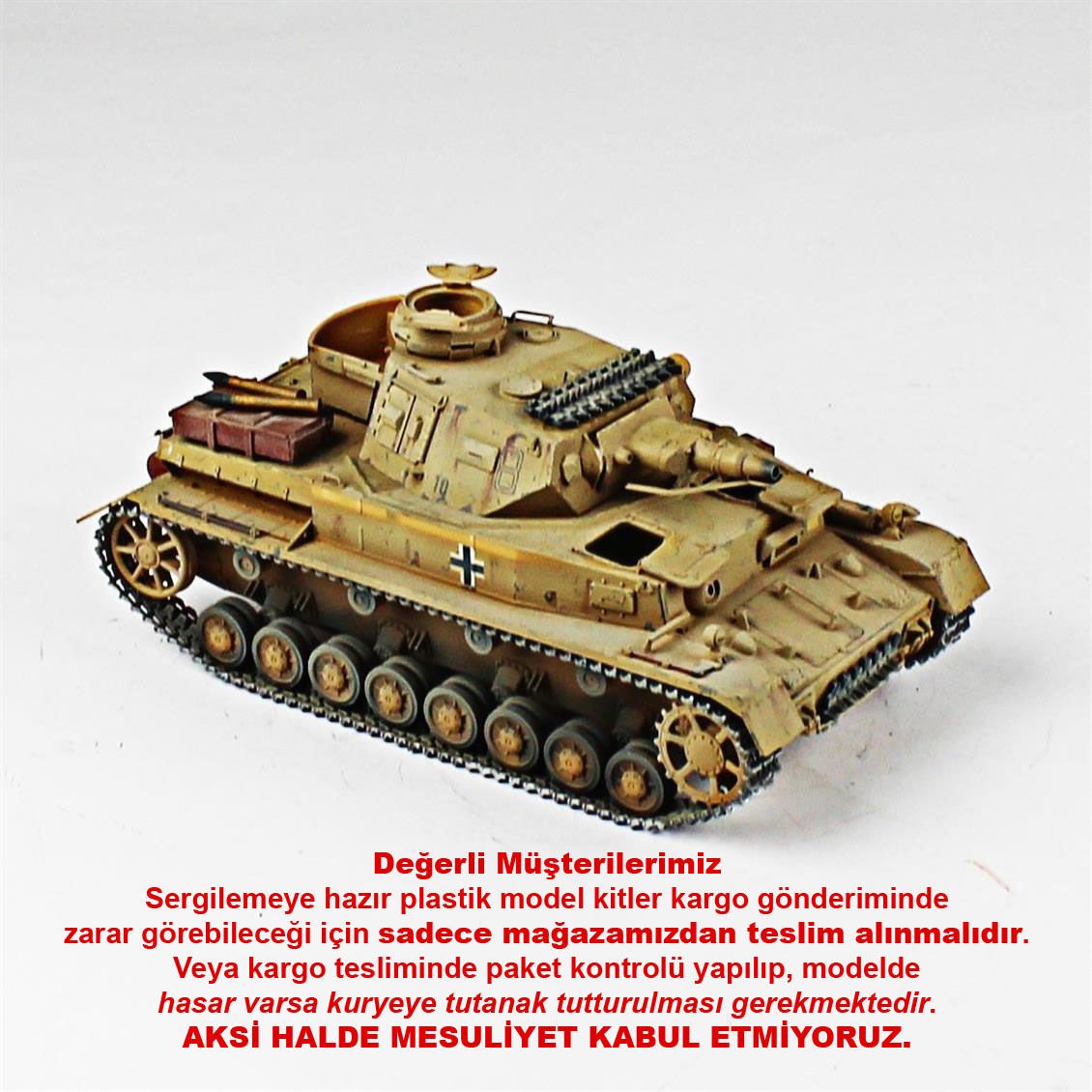 QD250 1/35 Ölçek, Panzer IV Ausf D, Tamiya, Sergilemeye Hazır Plastik Tank Maketi