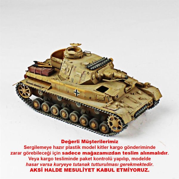 QD250 1/35 Ölçek, Panzer IV Ausf D, Tamiya, Sergilemeye Hazır Plastik Tank Maketi
