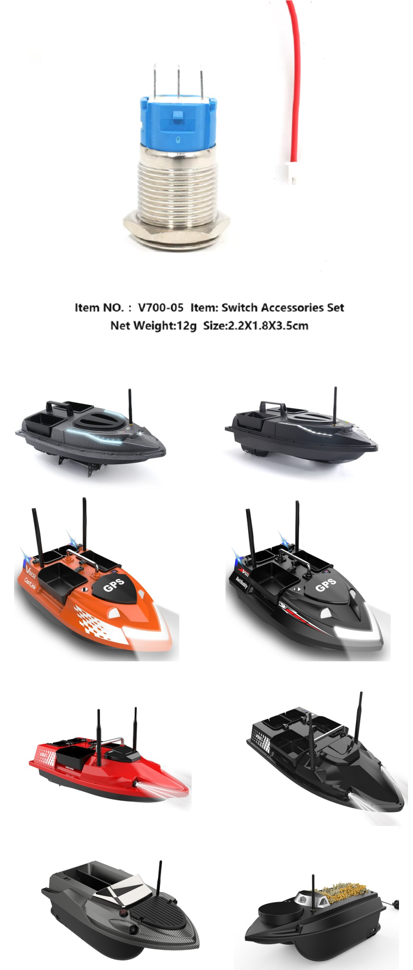 Flytec Balık, Yemleme Botu Açma-Kapama Düğmesi