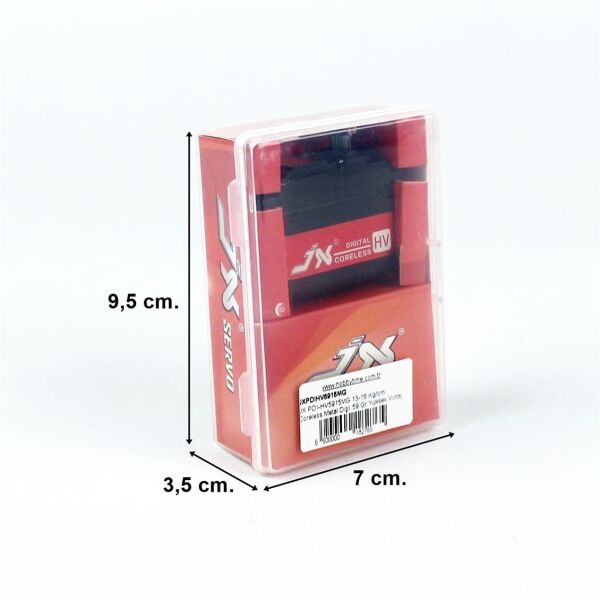 JX PDI-HV5915MG 13-16 Kg/cm Coreless Metal Dişli 59 Gr.Yüksek Voltaj, Dijital Servo