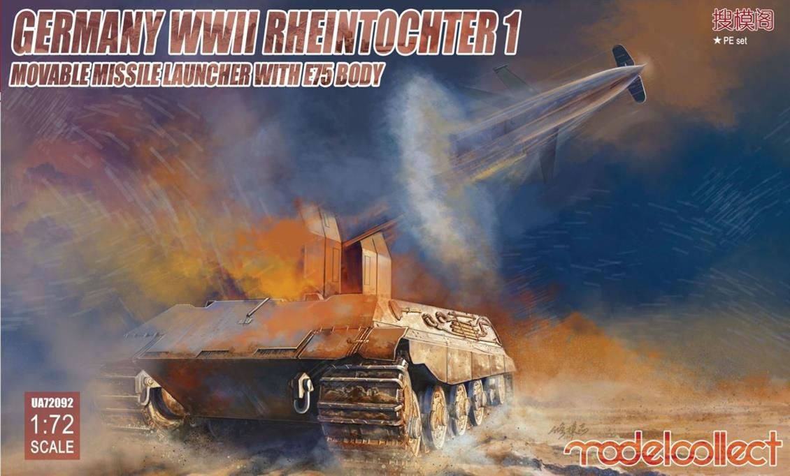 Model Collect UA72092 1/72 Ölçek, German Rheintochter 1 movable Missile