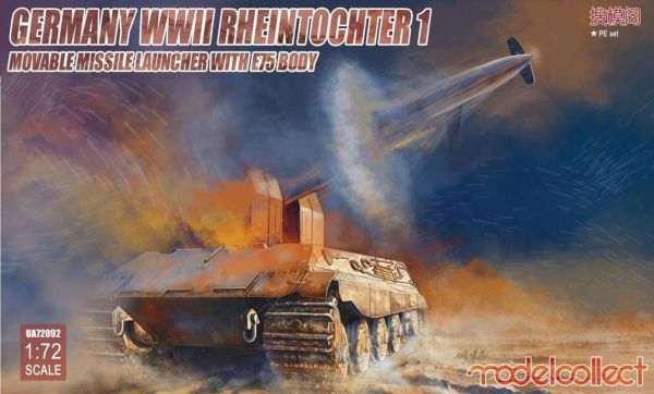 Model Collect UA72092 1/72 Ölçek, German Rheintochter 1 movable Missile