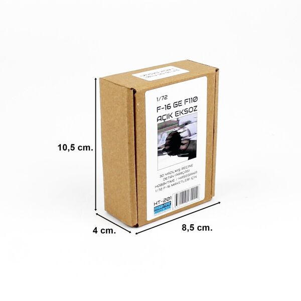 Hobbytime 201 1/72 Ölçek, F-16 GE  F110 Açık Egzost, 3D Yazılmış Reçine Detay Parçası
