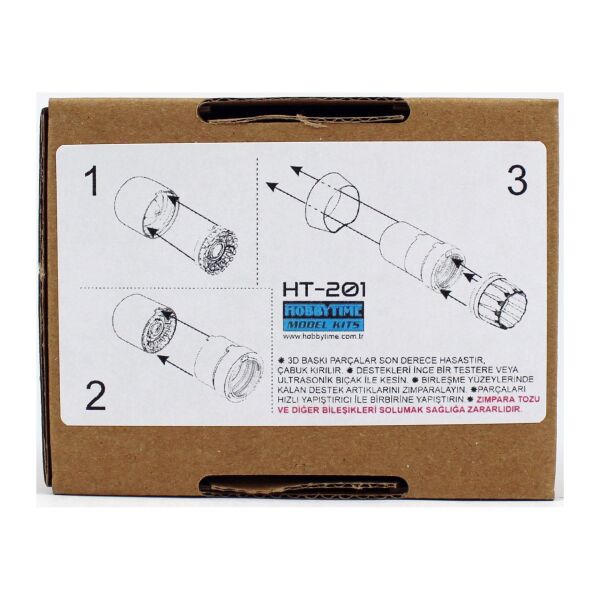 Hobbytime 201 1/72 Ölçek, F-16 GE  F110 Açık Egzost, 3D Yazılmış Reçine Detay Parçası