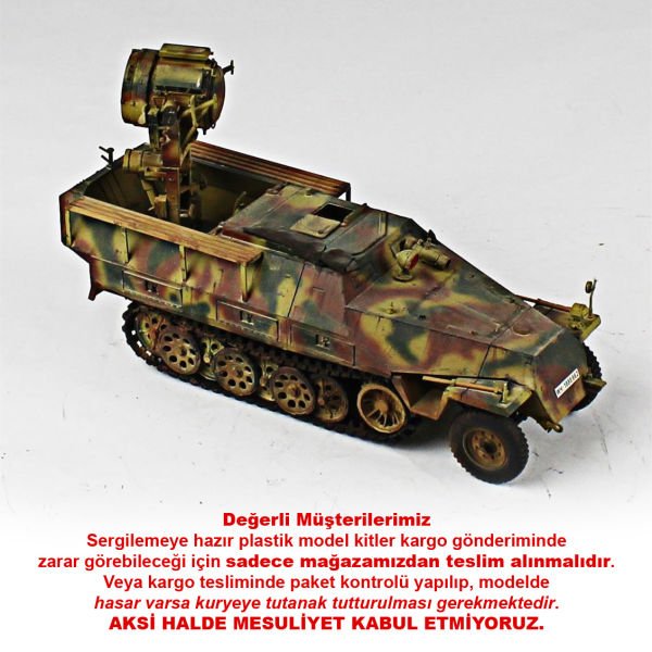 QD256 1/35 Ölçek, Sdkfz 251/20 Ölçek, UHU, AFV Club, Sergilemeye Hazır Plastik Tank Maketi