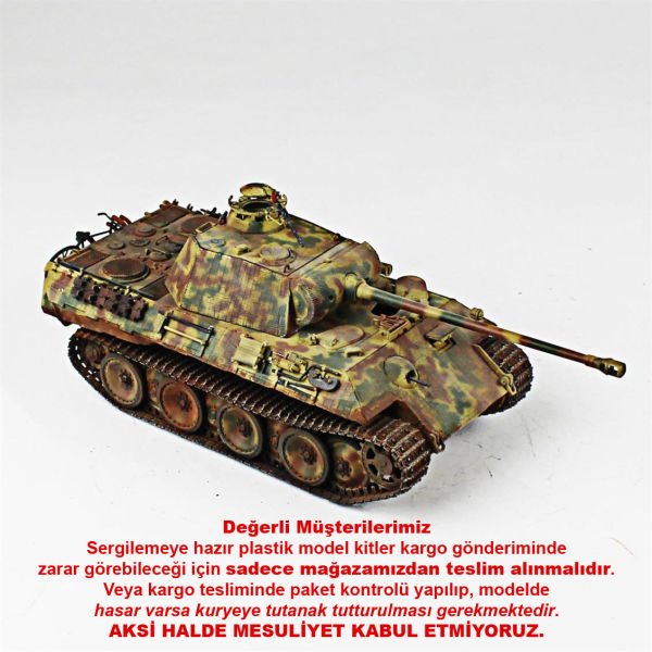 QD257 1/35 Ölçek, Panther, Tamiya, Sergilemeye Hazır Plastik Tank Maketi