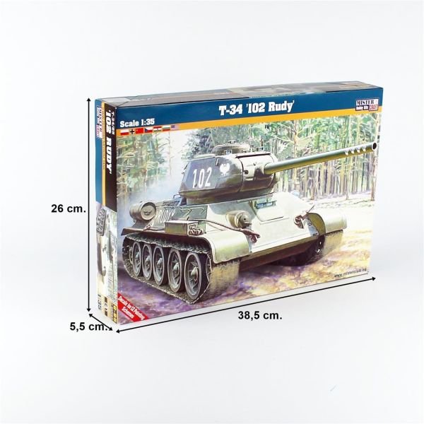 Mistercraft G095 1/35 Ölçek, T-34/85 Ana Muharebe Tankı, Plastik Model kiti