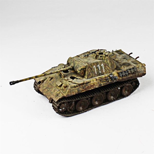 QD262 1/35 Ölçek, Zimmeritli Panther, Italeri, Sergilemeye Hazır Plastik Tank Maketi