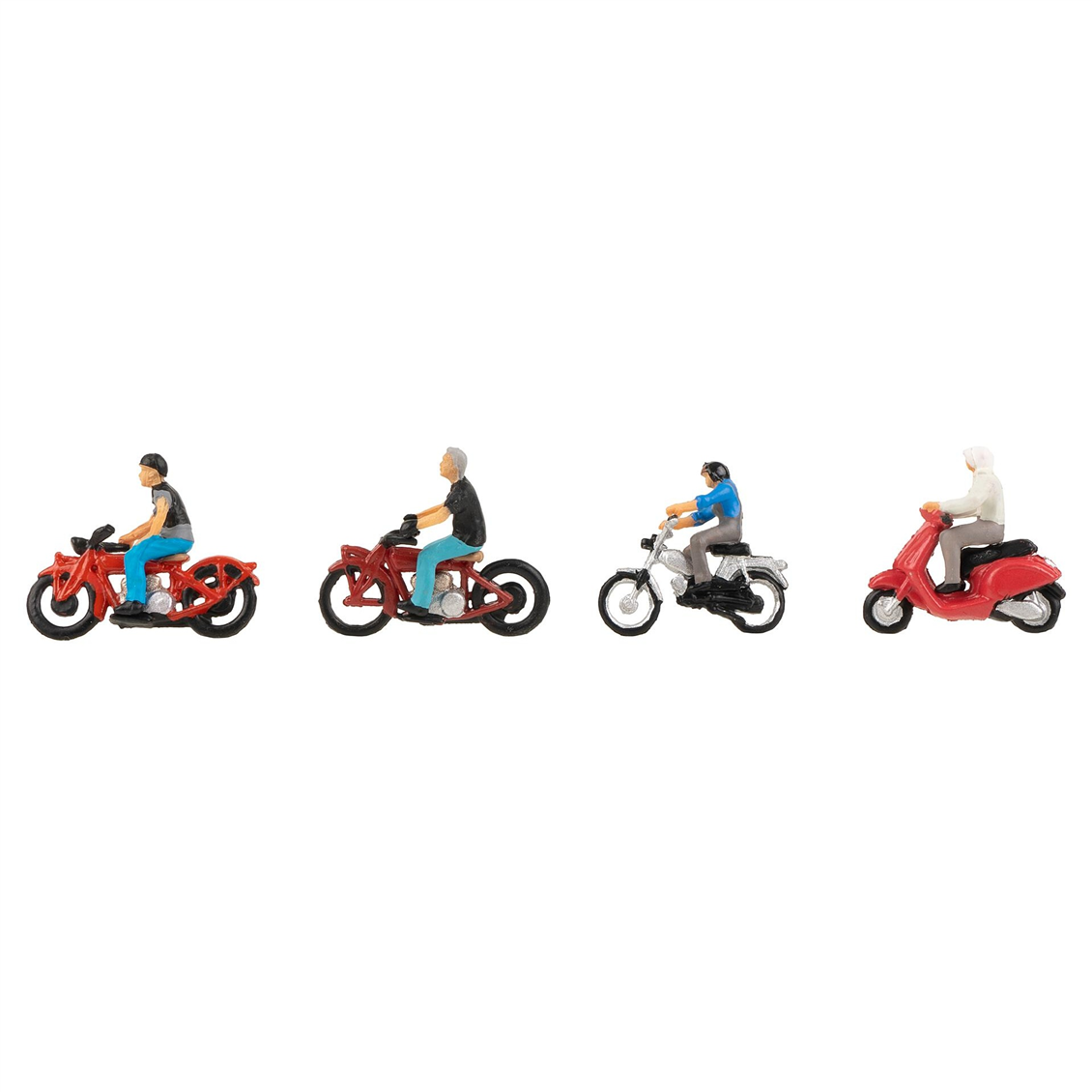 Faller 151669 1/87 Ölçek, Motorsikletliler, 8 Adet