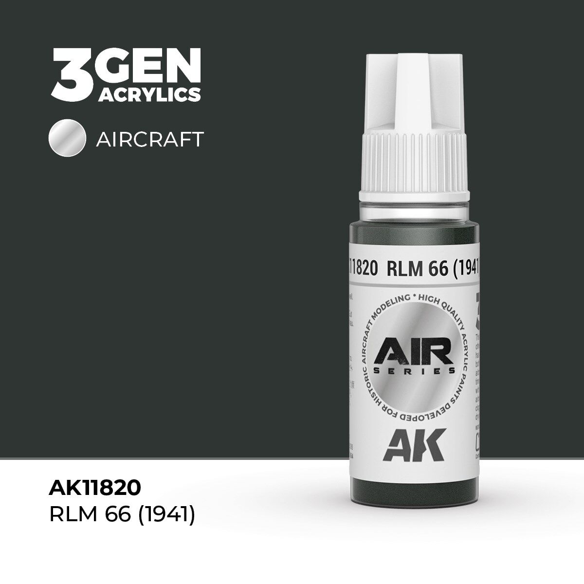 AK 11820 17 ml. RLM 66 (1941), Aircraft Serisi 3GEN Akrilik Model Boyası