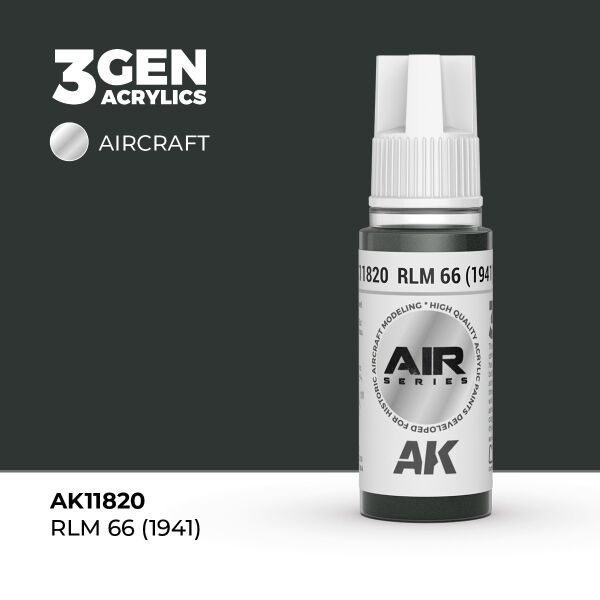 AK 11820 17 ml. RLM 66 (1941), Aircraft Serisi 3GEN Akrilik Model Boyası