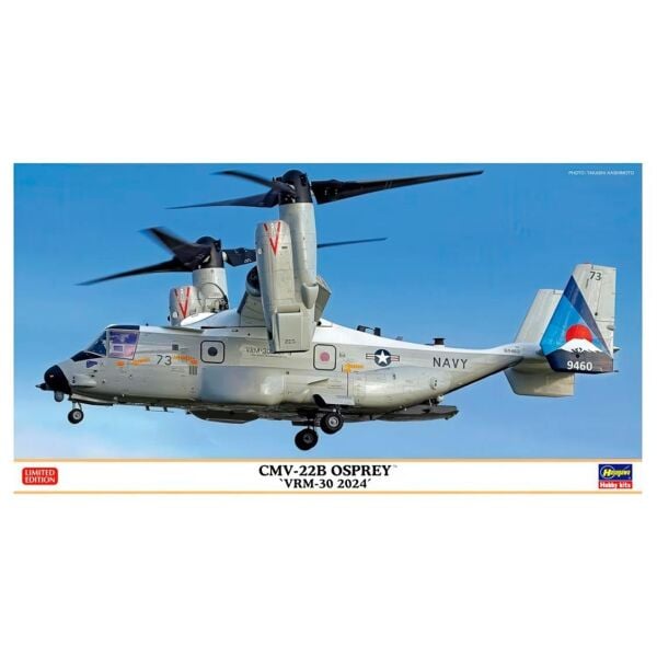 Hasegawa 2492 1/72 Ölçek, CMV-22B Osprey (VRM-30 2024) Savaş Uçağı Plastik Model Kiti