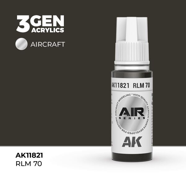 AK 11821 17 ml. RLM 70, Aircraft Serisi 3GEN Akrilik Model Boyası